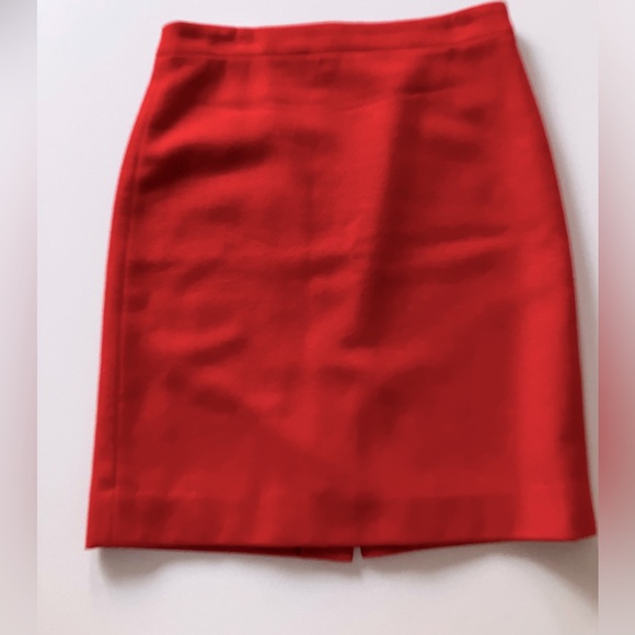 J. Crew Dresses & Skirts - J Crew red pencil skirt wool